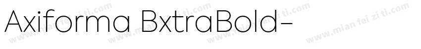 Axiforma BxtraBold字体转换